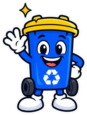 Recycling bin character