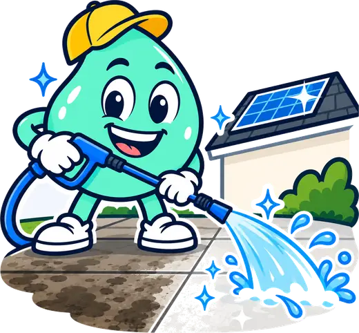 Crystal Wash character: a smiling pressure-washer wand